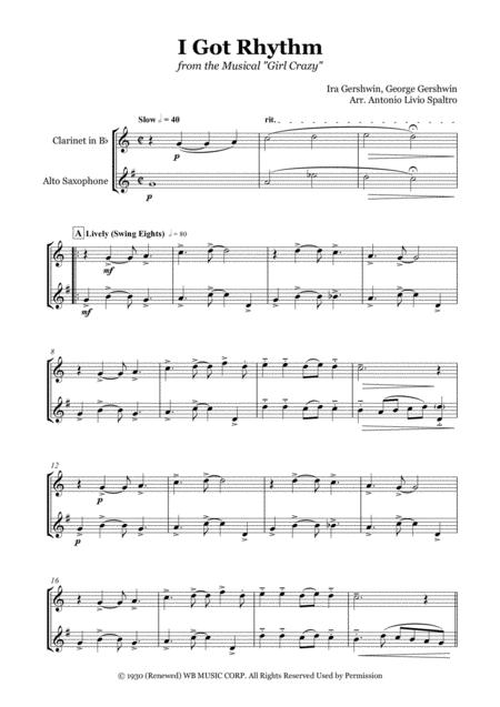 I Got Rhythm For Clarinet And Saxophone Duet Page 2