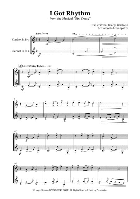 I Got Rhythm For Clarinet Duet Page 2