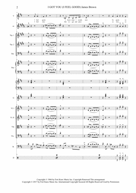 I Got You I Feel Good For Male Voice String Quartet And Jazz Combo Page 2