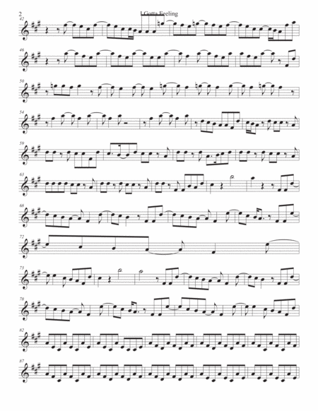 I Gotta Feeling Tenor Sax Original Key Page 2