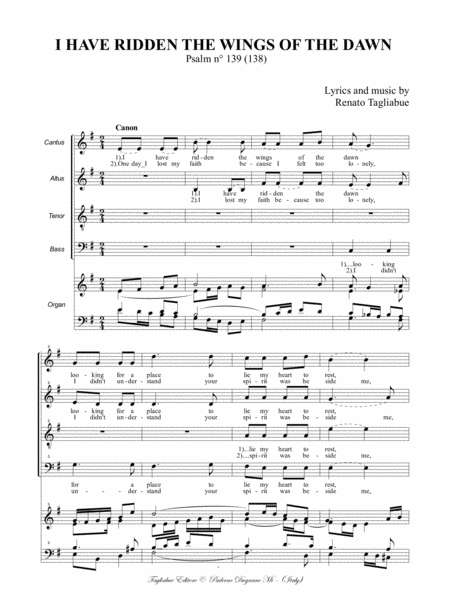 I Have Ridden The Wings Of The Dawn For Satb Choir And Organ Page 2