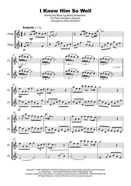 I Know Him So Well Duet For Two Flutes Page 2