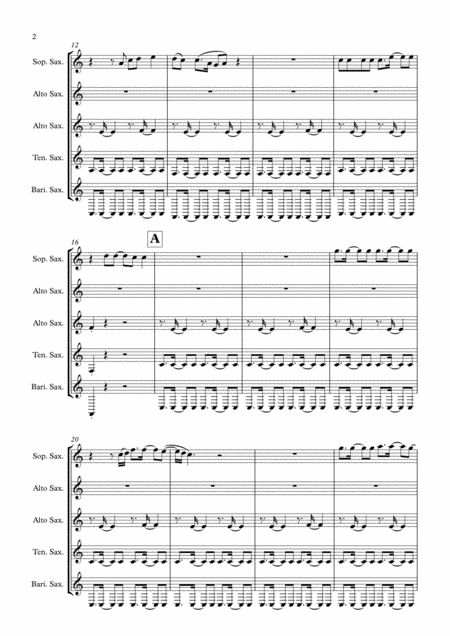 I Lived Onerepublic Saxophone Quintet Page 2