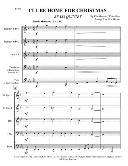 I Ll Be Home For Christmas Brass Quintet Page 2