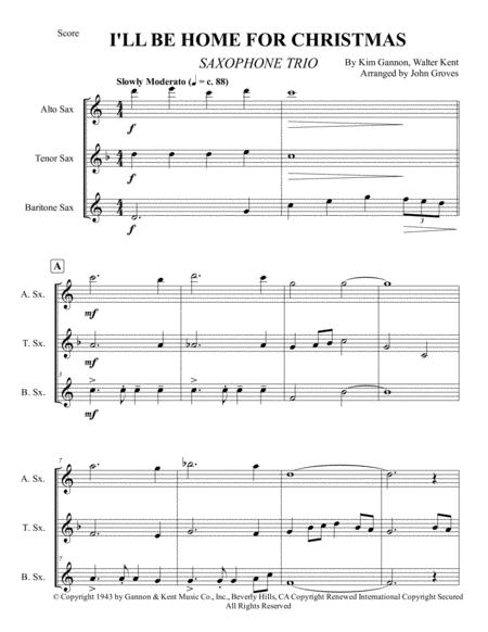 I Ll Be Home For Christmas Saxophone Trio Page 2