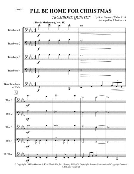 I Ll Be Home For Christmas Trombone Quintet Page 2