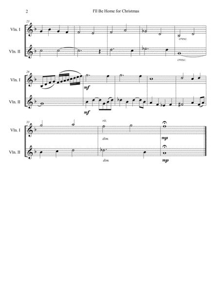 I Ll Be Home For Christmas Violin Duet Page 2