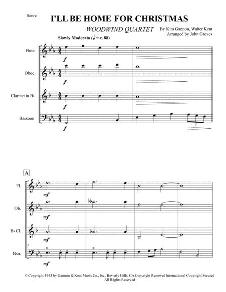 I Ll Be Home For Christmas Woodwind Quartet Page 2