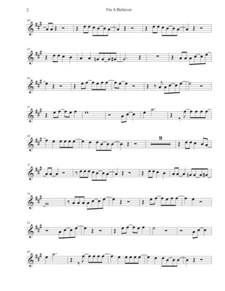 I M A Believer Soprano Sax Page 2