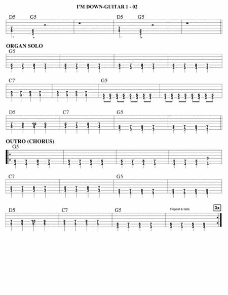 I M Down Guitar Tab Page 2
