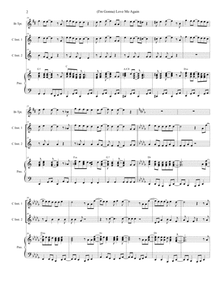 I M Gonna Love Me Again Duet For C Instruments Page 2