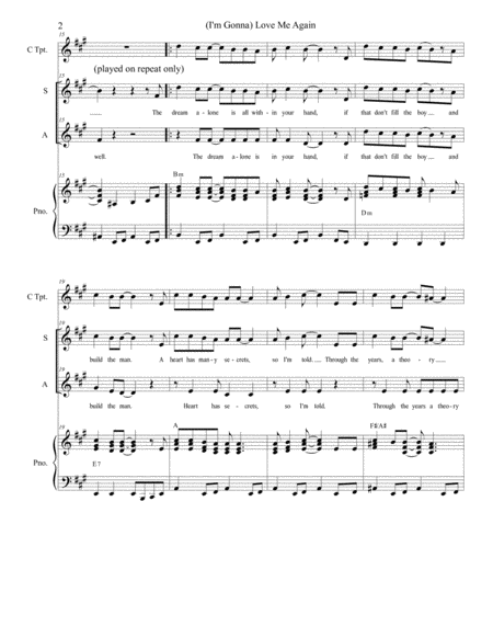 I M Gonna Love Me Again Duet For Soprano And Alto Solo Page 2