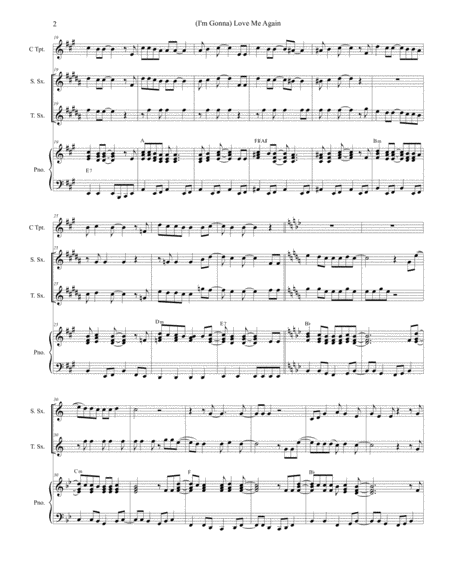 I M Gonna Love Me Again Duet For Soprano And Tenor Saxophone Page 2