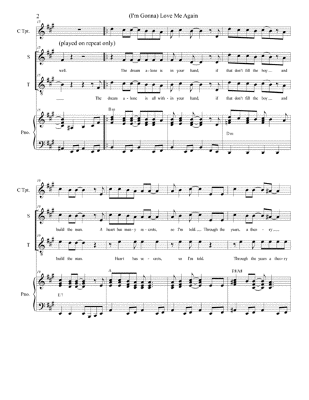 I M Gonna Love Me Again Duet For Soprano And Tenor Solo Page 2