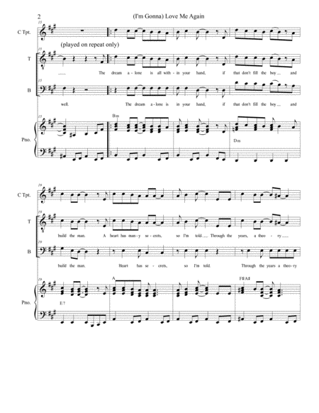 I M Gonna Love Me Again Duet For Tenor And Bass Solo Page 2