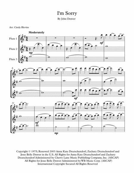 I M Sorry For Flute Trio Page 2