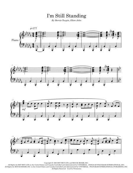 I M Still Standing Arranged For Piano Solo Page 2