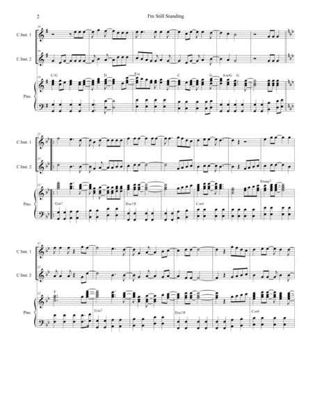 I M Still Standing Duet For C Instruments Page 2