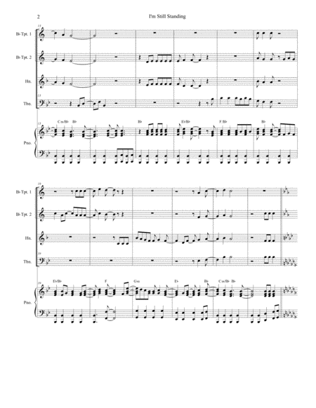 I M Still Standing For Brass Quartet And Piano Page 2