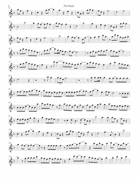 I M Yours Flute Page 2
