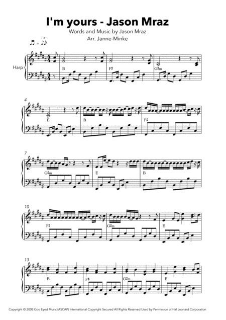 I M Yours Harp Solo Pedal Page 2