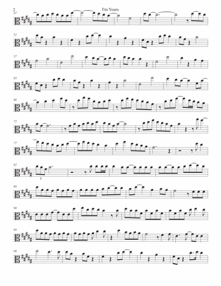 I M Yours Viola Original Key Page 2