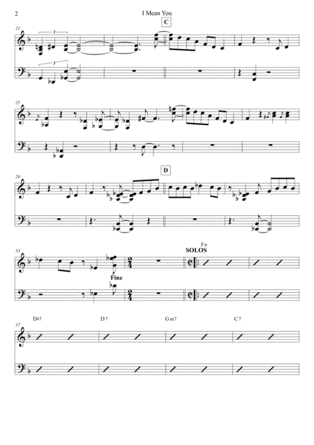 I Mean You Piano Page 2