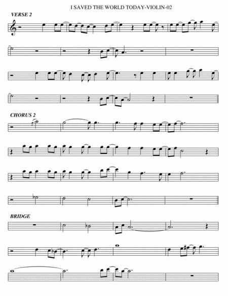 I Saved The World Today Violin Page 2