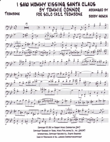 I Saw Mommy Kissing Santa Claus For Solo Jazz Trombone Page 2