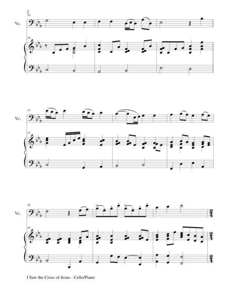 I Saw The Cross Of Jesus Duet Cello And Piano Score And Parts Page 2