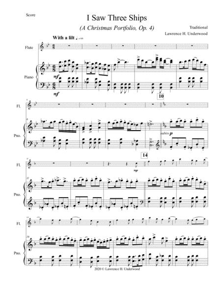 I Saw Three Ships For Solo Flute Page 2