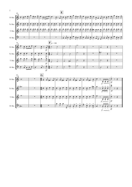 I Saw Three Ships Jazzy Style For Recorder Quartet Page 2