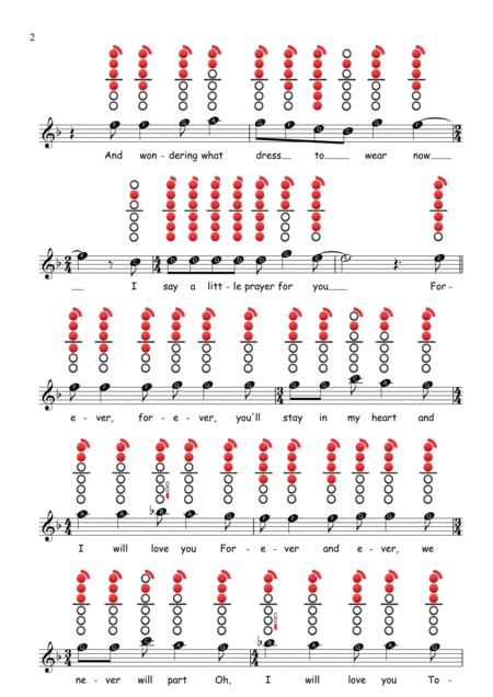 I Say A Little Prayer Alto Saxophone Sheet Music Tab Page 2