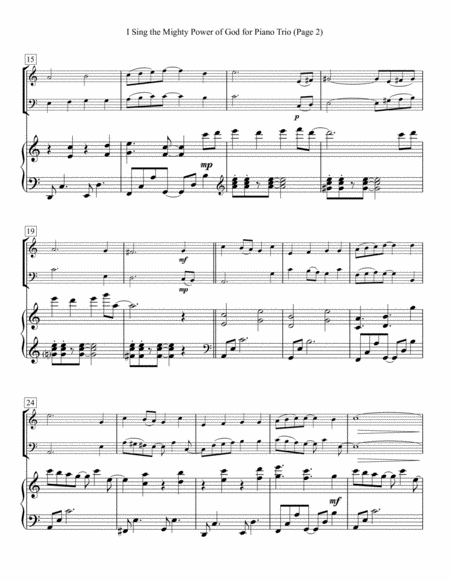 I Sing The Mighty Power Of God For Piano Trio Page 2