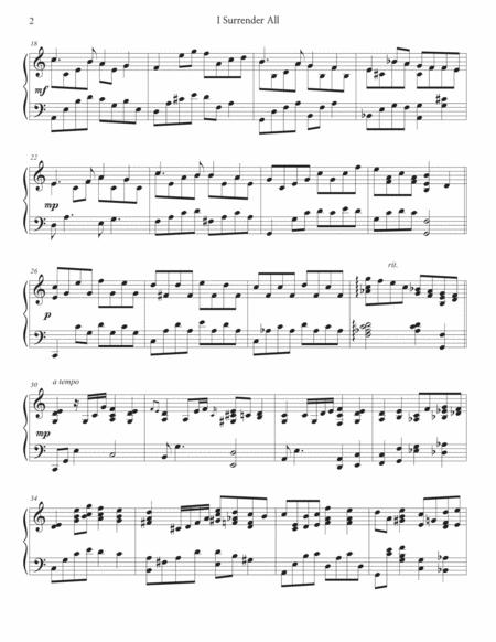 I Surrender All Piano Hymn Arrangement Page 2