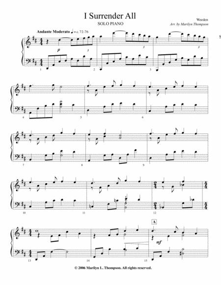 I Surrender All Solo Piano Pdf Page 2
