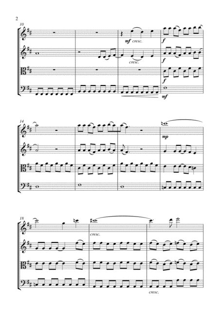 I Think We Re Alone Now String Quartet Score And Parts Page 2