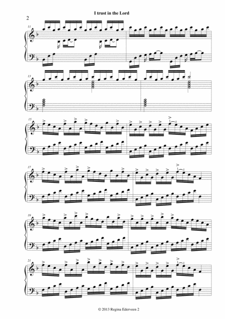 I Trust In The Lord Lever Harp Solo Page 2