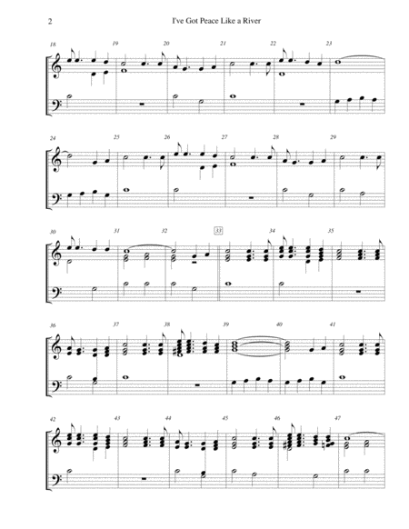 I Ve Got Peace Like A River For 2 Octave Handbell Choir Page 2