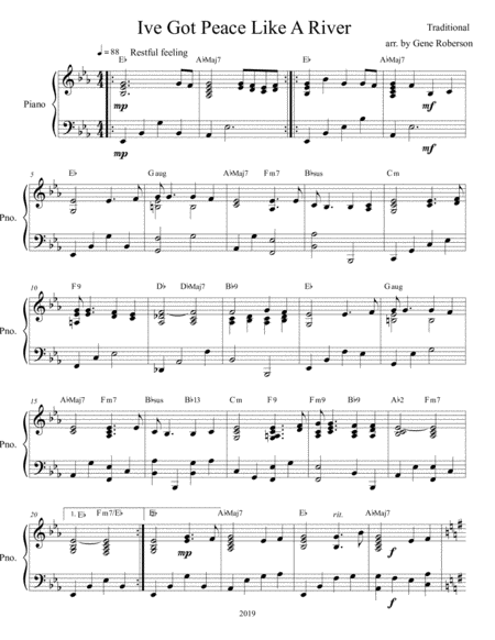 I Ve Got Peace Like A River Int Piano Solo Page 2