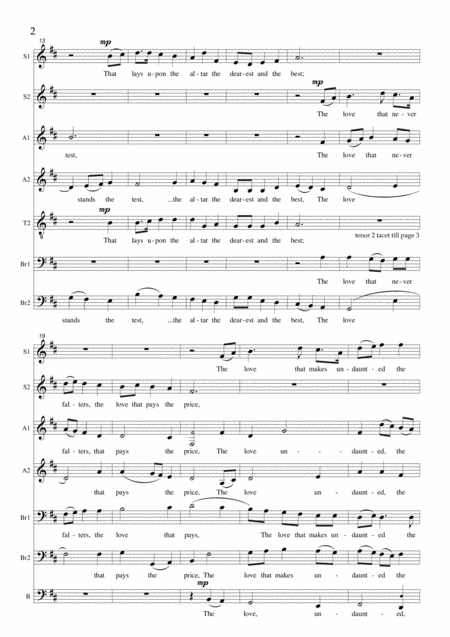 I Vow To Thee My Country 9 Part Choral Arrangement Page 2