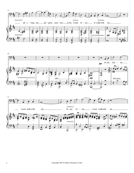 I Want Jesus To Walk With Me Bass Voice And Piano Page 2