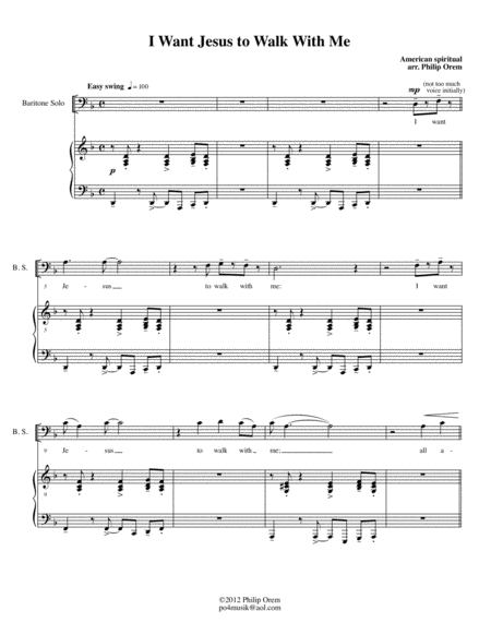 I Want Jesus To Walk With Me Choral Version Page 2