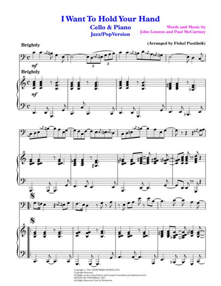 I Want To Hold Your Hand For Cello And Piano Video Page 2