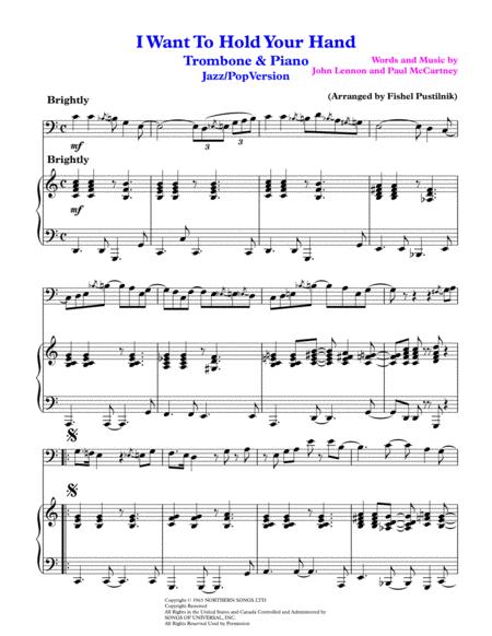 I Want To Hold Your Hand For Trombone And Piano Video Page 2