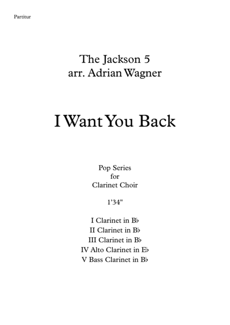 I Want You Back The Jackson 5 Clarinet Choir Arr Adrian Wagner Page 2