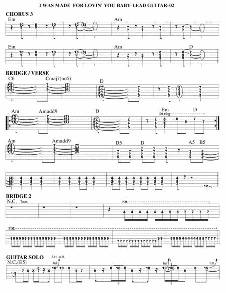 I Was Made For Lovin You Guitar Tab Page 2