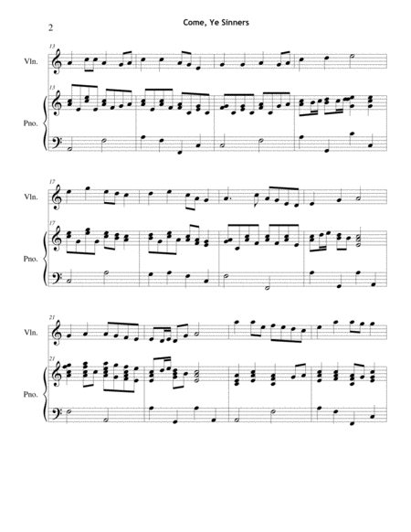 I Will Arise And Go To Jesus Violin Piano Page 2