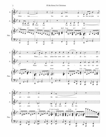 I Will Be Home For Christmas Duet For Soprano And Alto Solo Page 2