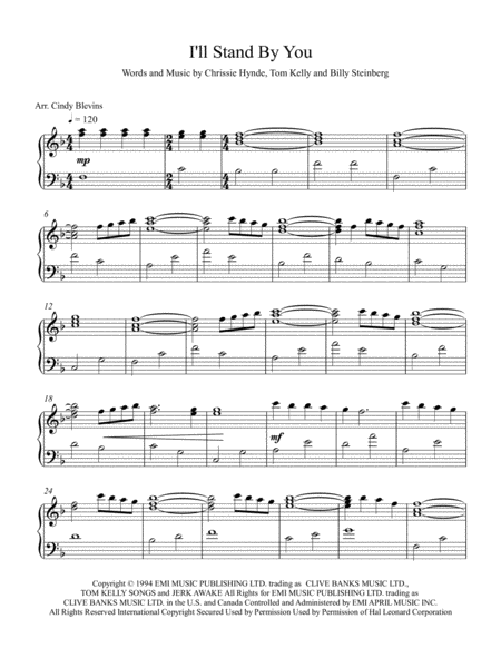 I Will Stand By You Arranged For Easy Harp Page 2